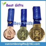 Antique finish medal for sports