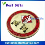 Free sample embossed engraved company logo silver coin