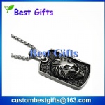 Antique finish dog tag