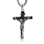 Vintage stainless steel  cross shape pendant