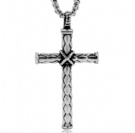 Vintage stainless steel  cross shape pendant