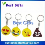 PVC custom made keychain, Emoji pvc keychain