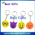 PVC custom made keychain, emoji pvc keychain