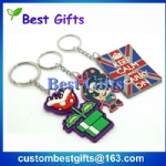 Soft rubber keychain, pvc keychain