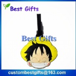 Custom shape pvc luggage tag, Cartoon luggage tag