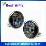 Custom made cufflinks, skull head cufflinks